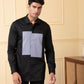 Black Shirt With Grey Patch Box by Hilo Design