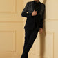 Blue Shawl Collar Blazer by Hilo Design