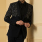 Blue Shawl Collar Blazer by Hilo Design