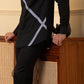 Black Shirt With V-Shaped Grey Strip by Hilo Design