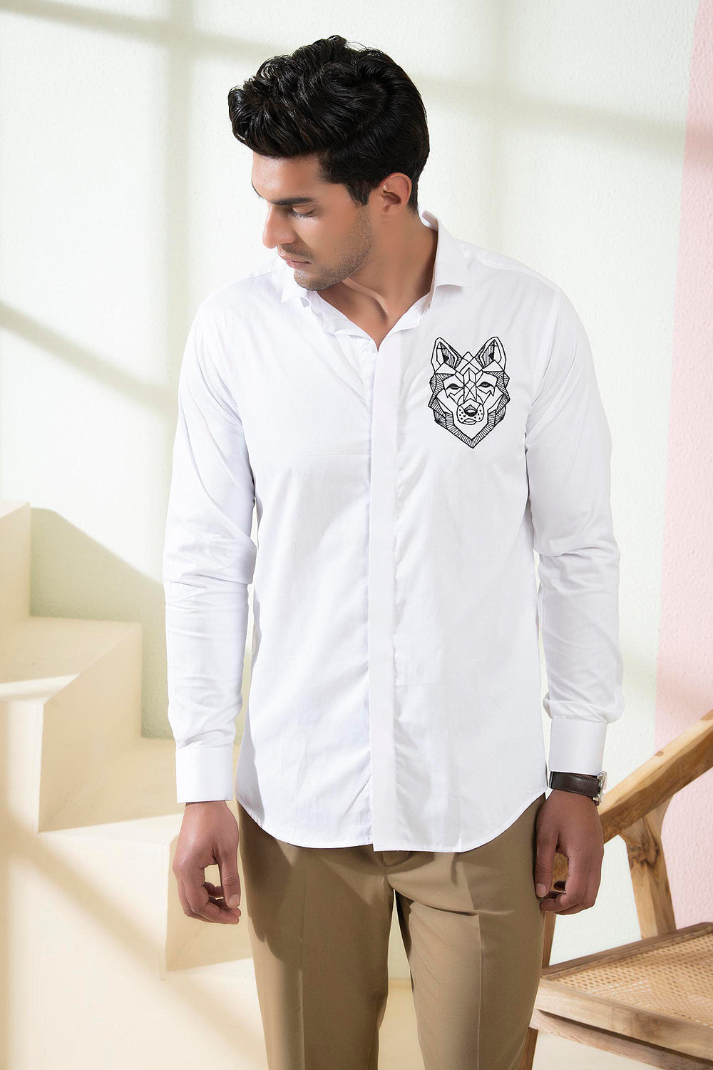 Bianco Wolf Shirt by Hilo Design