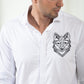 Bianco Wolf Designer Men's Shirt by Hilo Design
