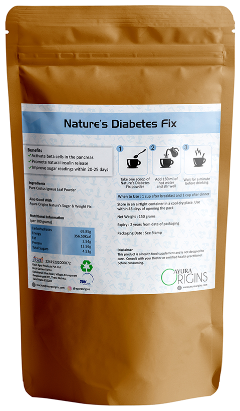 Ayura Origins Nature's Diabetes Fix Powder - Swadesiicart