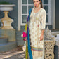 Anaita White Premium Embroidered Chinon Stitched Salwar Suit
