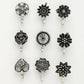 NVR Women's Set of 9 Silver-Plated German Silver Nose Pins | Swadesiicart
