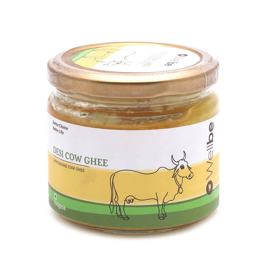 Wellbe Desi Cow Ghee | Indian Hallikar Cow Ghee | Pure A2 Ghee | Natural & Healthy | Better Choice - Better Life | Swadesiicart
