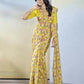 Yellow Georgette Designer Printed Ready to Wear Saree - Samyana | Swadesiicart