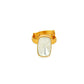 Kundan Gold plated Emarald cut Ring - Ruby Raang | Swadesiicart
