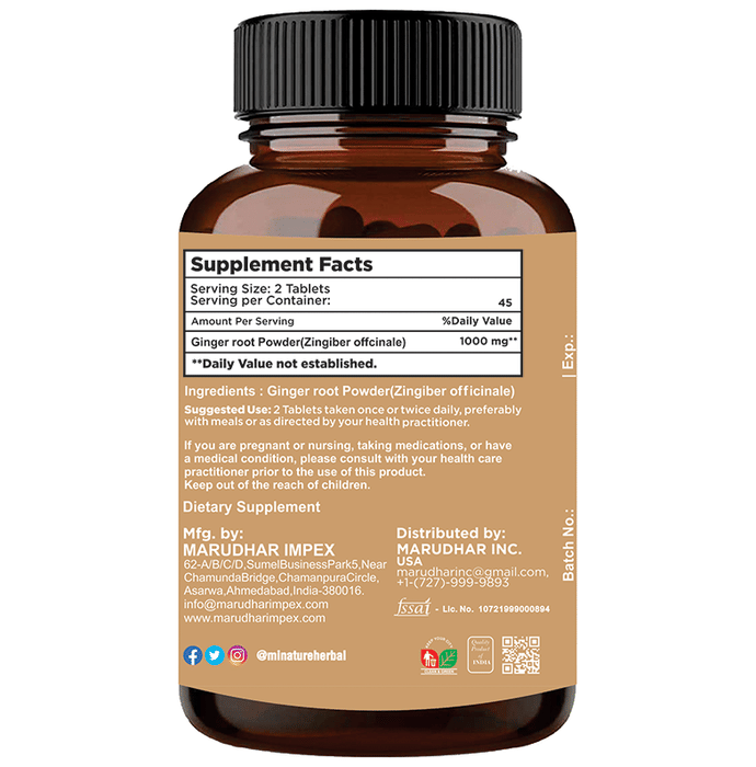 Minature Ginger Tablets | Swadesiicart