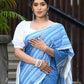 Beatitude Blue Cotton Tanchori Handloom Saree