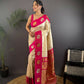Joban Fashion Pink Butti Banarasi Silk Sarees | Swadesiicart