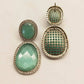Smart Dangler Earringss With Rhino Stone Border Mint Green Earrings For Women and Girls By House of Ree - Swadesiicart