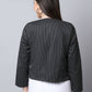 Even Apparels Black Polywool Open Front Statement Women's Jacket | Swadesiicart