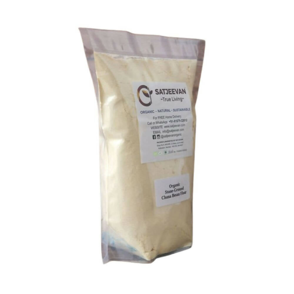 Satjeevan Organic Stone-Ground Chana Besan Flour - Swadesiicart