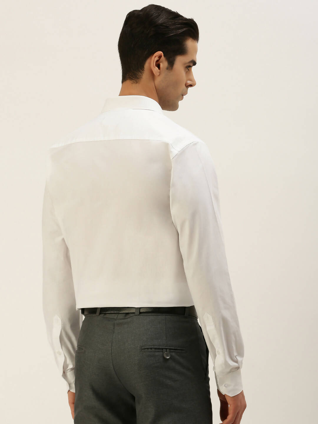 Ramraj Cotton Mens Full Sleeve White Shirt Plus Size - Breeze Cotton | Swadesiicart