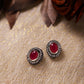 Pink Circular Studs Earrings - Ruby Raang - Ruby Raang Studio