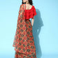 Ahalyaa Women's Traditional wear Saree - Red | Swadesiicart