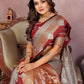 Aastha Fashion Grey Silk Sarees Weaving Saree