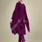 Jyoti Fashion Women's Purple Cotton Blend Embroidery & Sequence work Kurta with Trouser & Dupatta | Swadesiicart