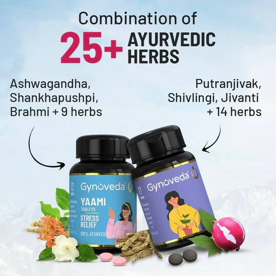 Gynoveda Yaami Ayurvedic Tablets & Jeehv Ayurvedic Tablets Combo | Swadesiicart