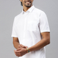 Ramraj Cotton Mens Half Sleeve White Shirt Plus Size - Breeze Cotton | Swadesiicart