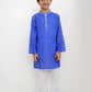 Lil Drama Shor-Gul Blue Kurta Pyjama Set For Boys | Swadesiicart