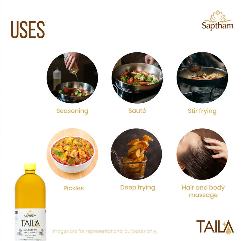 Saptham Taila 100% Wood Pressed Mustard Oil - Swadesiicart