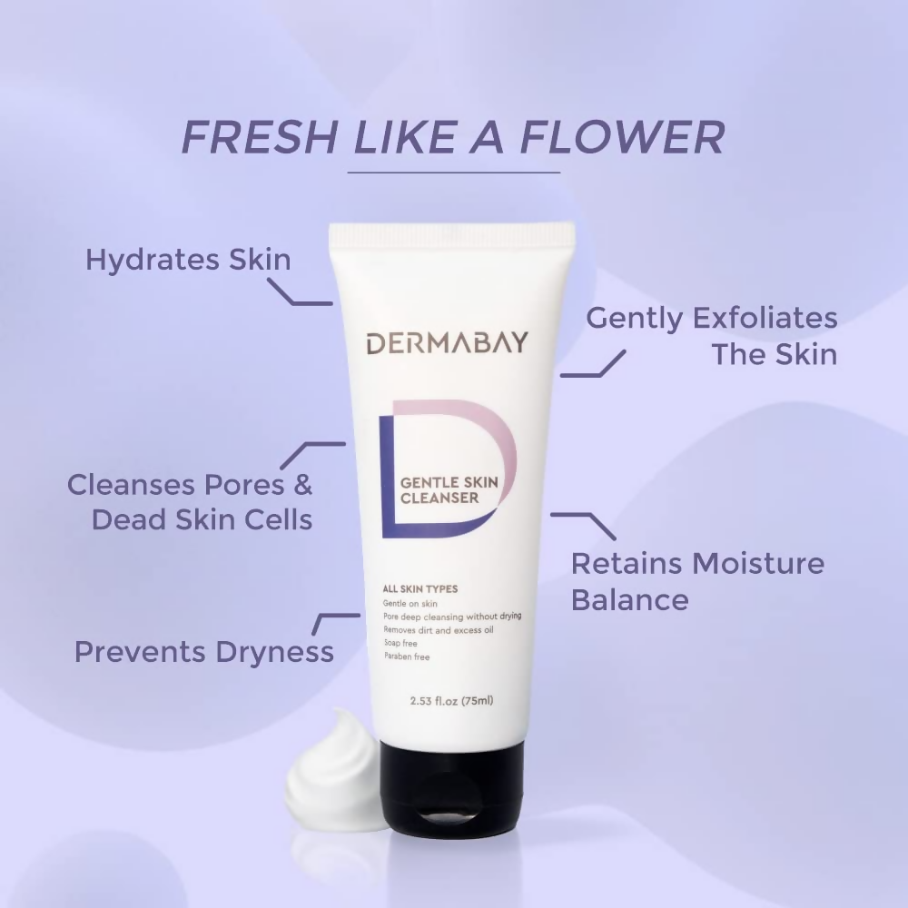 Dermabay Gentle Face Wash Ideal for Acne-Prone, Sensitive, Dry, Oily Skin | Swadesiicart