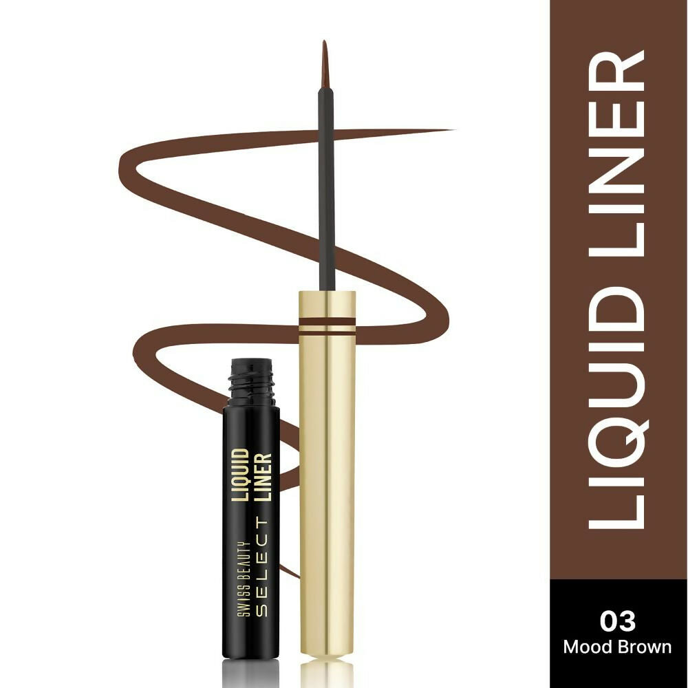 Swiss Beauty Select Here To Stay Liquid Liner, 3-Mood Brown | Swadesiicart