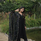 Jyoti Fashion Women's Black Faux Blooming Embroidered Kurta with Trouser & Dupatta | Swadesiicart