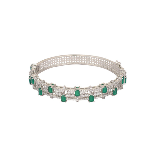 Nuyug Emerald Luxe Anti Tarnish Bangle | Swadesiicart