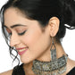 Mominos Fashion Johar Kamal Women Silver-Plated Brass Finish Mirror Work Choker | Swadesiicart