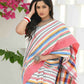 Beatitude Multicolor Cotton Handloom Saree