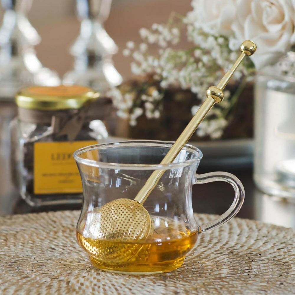 Shuddh Natural Royal Brass Strainer - Loose Leaf Tea | Swadesiicart