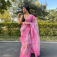 Vamsee Pink Organza Saree - Swadesiicart