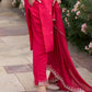 The52 Red Women's Gorgeous Embroidered Rayon Slub Fabric Straight Kurta Pant with Dupatta Set - Swadesiicart