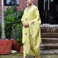 Vaasva Women's Tissue Silk Emboidered Suit Set With Solid Pant & Solid Embroidered Dupatta | Swadesiicart