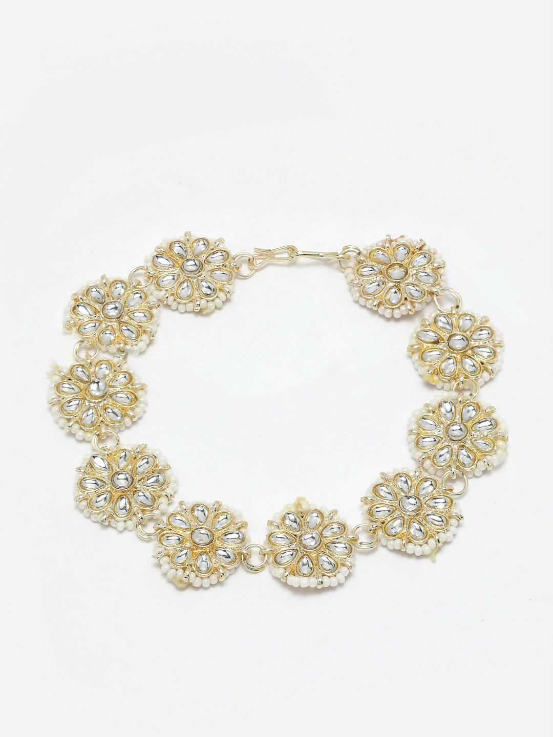 NVR Women's Gold-Polished Traditional Trending Matha Patti | Swadesiicart