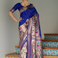 Vishnu Weaves Women's Royal Paithani Silk Zari Woven Saree with Blouse - Swadesiicart