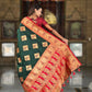 PR Fashion Freen Soft Banarasi Silk With Zari Weaving Meenakari Design Saree | Swadesiicart