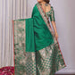 Joban Fashion Green Woven Banarasi Silk Sarees | Swadesiicart