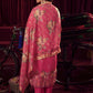 Jyoti Fashion Women's Magenta Organza Jacquard Woven Kurta with Trouser & Dupatta | Swadesiicart