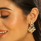 Nuyug 22K Gold Plated Ivory Dusk Kundan Earrings | Swadesiicart