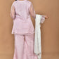 Morchari Women And Hand Embroidery Palazzo Set-Pink - Swadesiicart