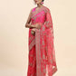 Vamsee Pink Organza Saree - Swadesiicart