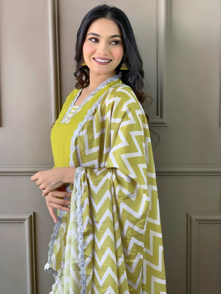Partywear Designer Viscose Gajri Stitched Suit With Dupatta - Tanisha | Swadesiicart
