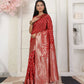 Shree Shyam Fashion Lichi Silk Red Saree
