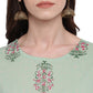 NOZ2TOZ Women Light Green Cotton Kurta (1Pc) - Swadesiicart