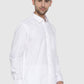 Ramraj Cotton Mens Full Sleeve Formal Poly Cotton White Shirt | Swadesiicart