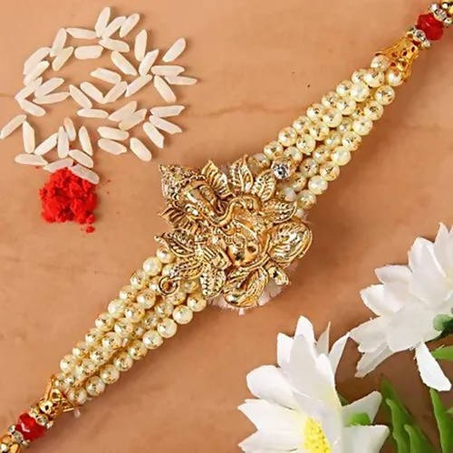 Ganesha Blessings Rakhi & Soan Papdi | Swadesiicart